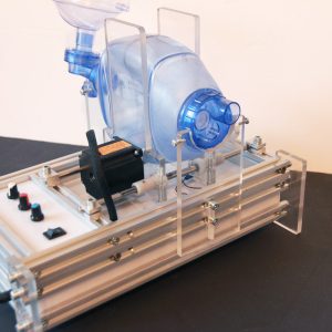 The robotized Ambu breathing system. Portable lungs ventilator