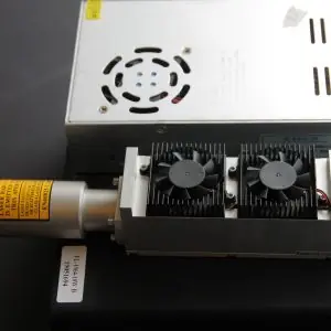 10 watt DPSS infrared laser attachment for metal marking and metal cutting.